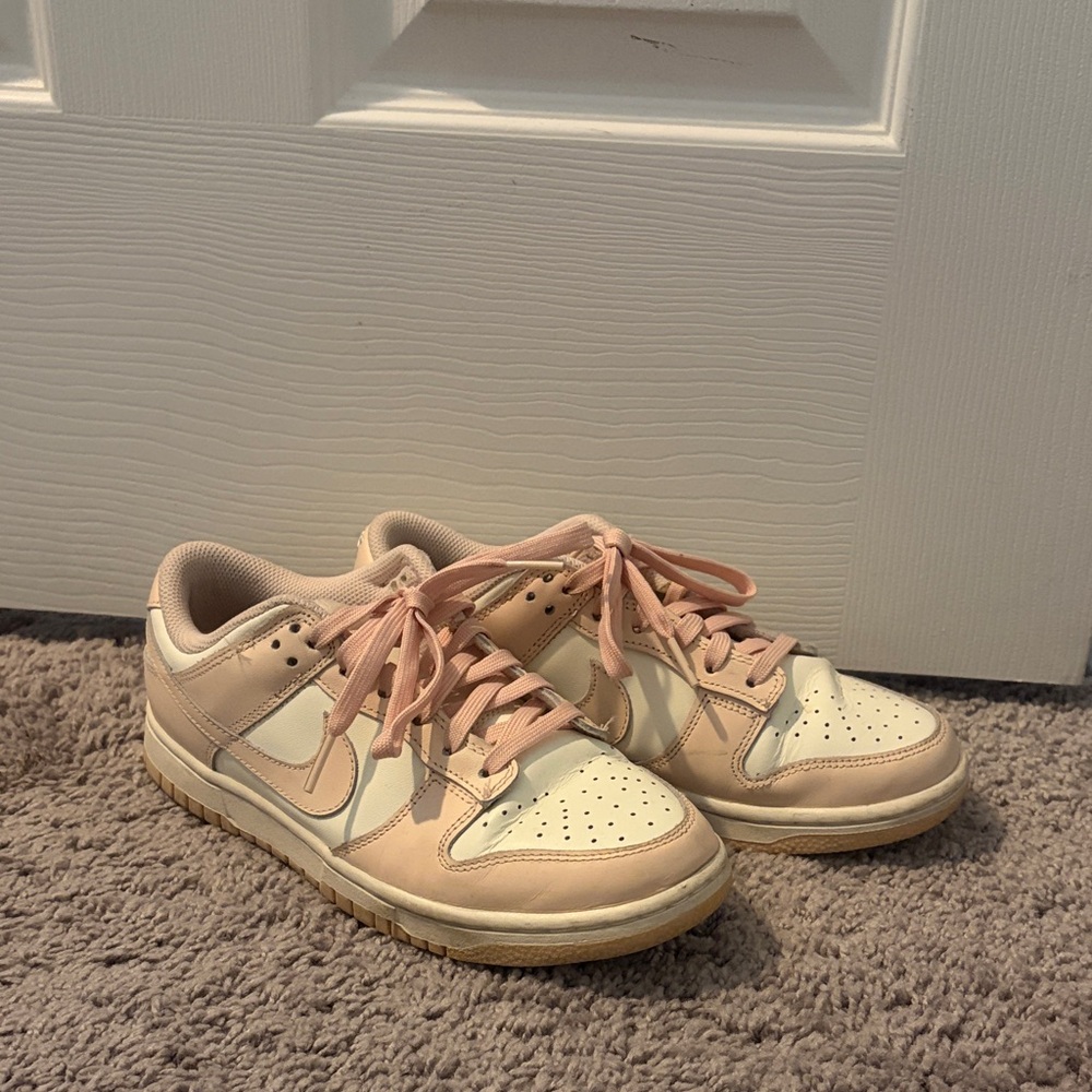 Nike Women’s Low-Top Sneakers in Cream and Pale Pink